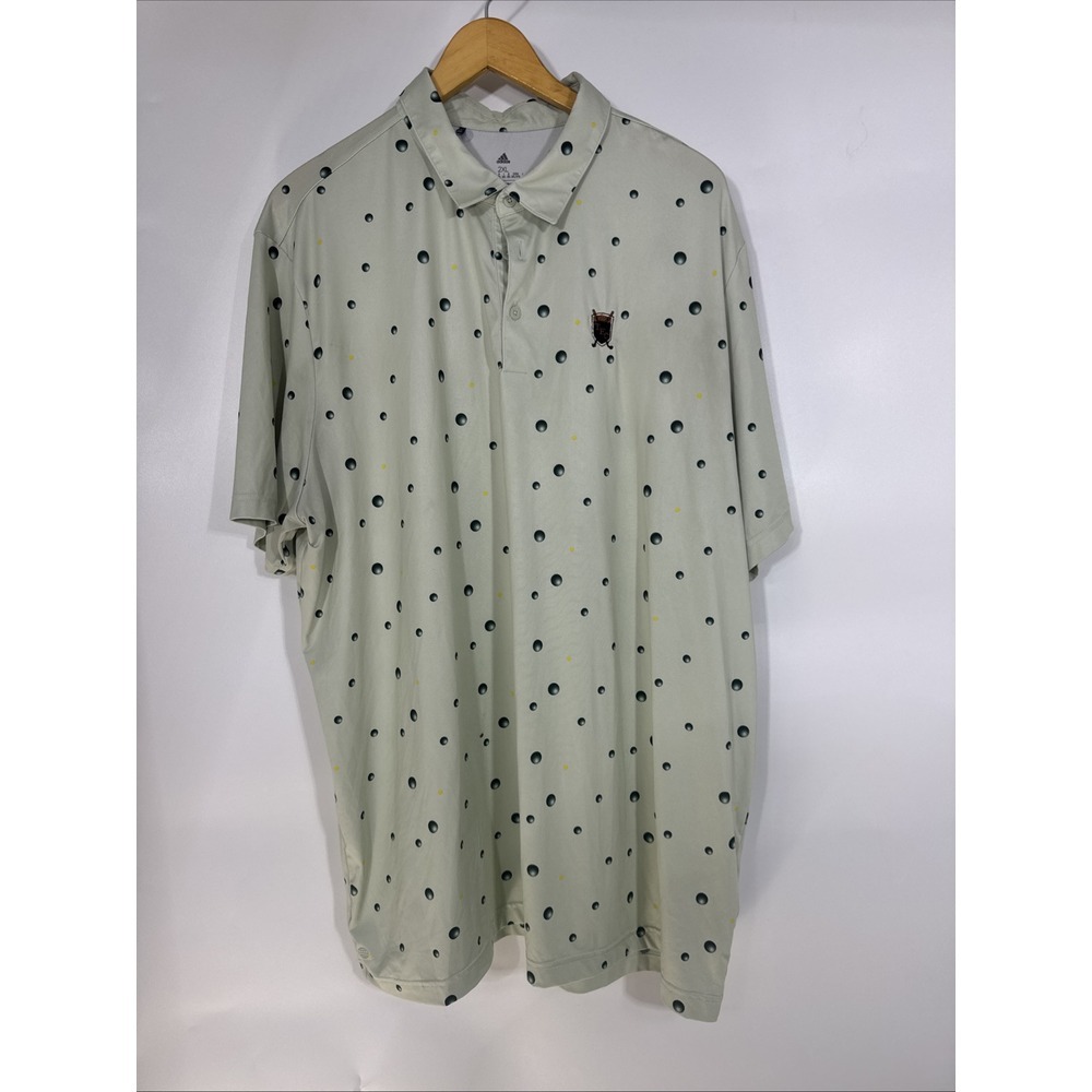 Adidas‎ Ultimate 365 all Over Print Golf Polo Shirt Men's 2XL Green HK6856